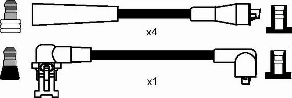 NGK 44279 - Augstsprieguma vadu komplekts www.autospares.lv