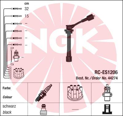 NGK 44274 - Augstsprieguma vadu komplekts www.autospares.lv