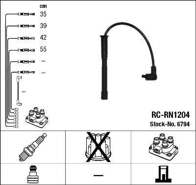 NGK 6794 - Augstsprieguma vadu komplekts www.autospares.lv