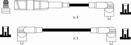 NGK 0958 - Augstsprieguma vadu komplekts www.autospares.lv