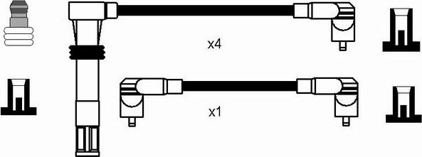 NGK 0963 - Augstsprieguma vadu komplekts www.autospares.lv