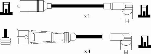 NGK 0901 - Augstsprieguma vadu komplekts www.autospares.lv