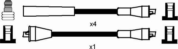NGK 0986 - Augstsprieguma vadu komplekts www.autospares.lv