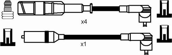 NGK 0515 - Augstsprieguma vadu komplekts www.autospares.lv