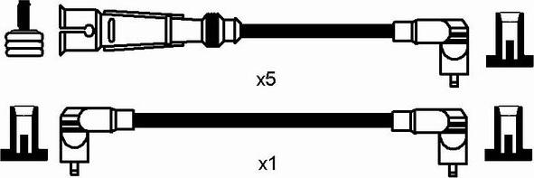 NGK 0516 - Augstsprieguma vadu komplekts www.autospares.lv