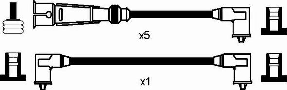 NGK 0512 - Augstsprieguma vadu komplekts www.autospares.lv