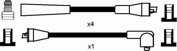 NGK 0627 - Augstsprieguma vadu komplekts www.autospares.lv