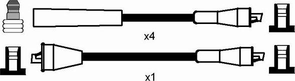 NGK 0678 - Augstsprieguma vadu komplekts www.autospares.lv
