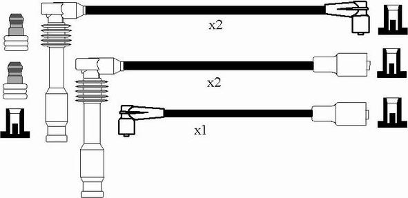 NGK 0818 - Augstsprieguma vadu komplekts www.autospares.lv