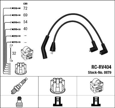 NGK 0879 - Комплект проводов зажигания www.autospares.lv