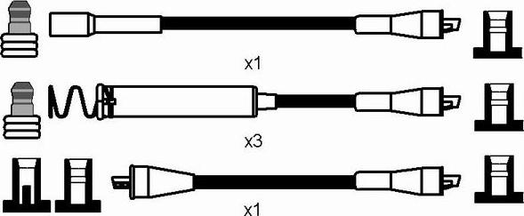 NGK 0796 - Augstsprieguma vadu komplekts www.autospares.lv