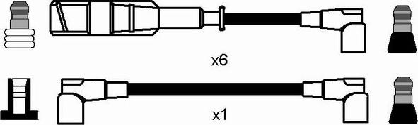 NGK 0746 - Augstsprieguma vadu komplekts www.autospares.lv