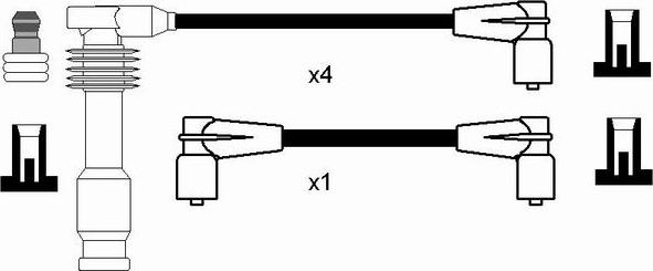 NGK 0769 - Augstsprieguma vadu komplekts www.autospares.lv