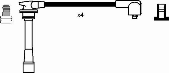 NGK 0709 - Augstsprieguma vadu komplekts www.autospares.lv