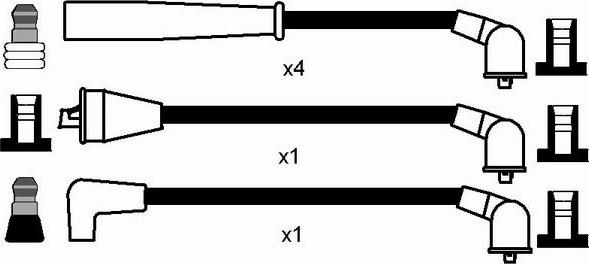 NGK 0714 - Augstsprieguma vadu komplekts www.autospares.lv