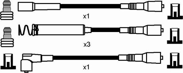 NGK 0788 - Augstsprieguma vadu komplekts www.autospares.lv