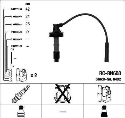 NGK 8492 - Ignition Cable Kit www.autospares.lv