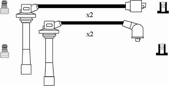 NGK 8459 - Augstsprieguma vadu komplekts www.autospares.lv