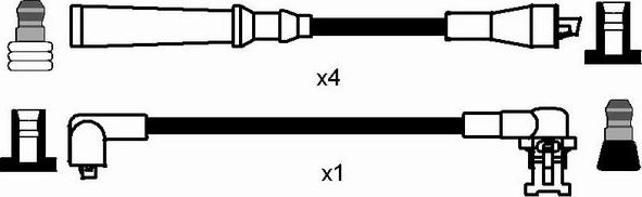 NGK 8481 - Augstsprieguma vadu komplekts autospares.lv
