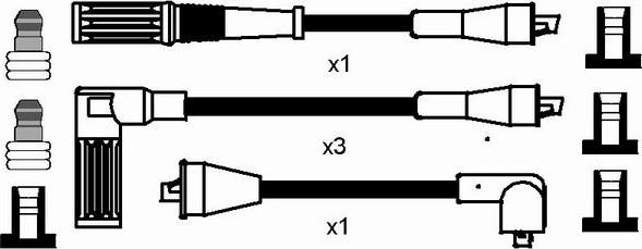 NGK 8524 - Augstsprieguma vadu komplekts www.autospares.lv