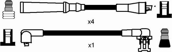 NGK 8840 - Augstsprieguma vadu komplekts autospares.lv