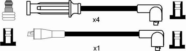 NGK 8268 - Augstsprieguma vadu komplekts www.autospares.lv