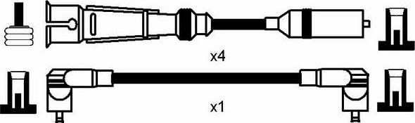 NGK 8262 - Augstsprieguma vadu komplekts www.autospares.lv