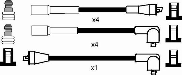 NGK 8279 - Augstsprieguma vadu komplekts www.autospares.lv