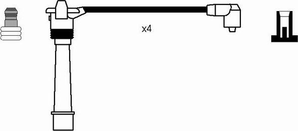 NGK 44294 - Augstsprieguma vadu komplekts www.autospares.lv