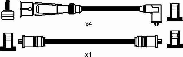 NGK 2565 - Augstsprieguma vadu komplekts www.autospares.lv