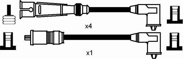 NGK 2579 - Augstsprieguma vadu komplekts www.autospares.lv