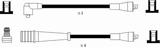 NGK 7166 - Augstsprieguma vadu komplekts www.autospares.lv