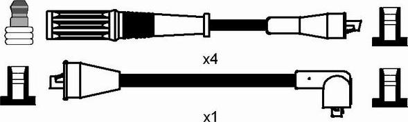 NGK 7291 - Augstsprieguma vadu komplekts www.autospares.lv