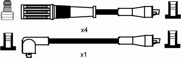 NGK 7206 - Augstsprieguma vadu komplekts www.autospares.lv