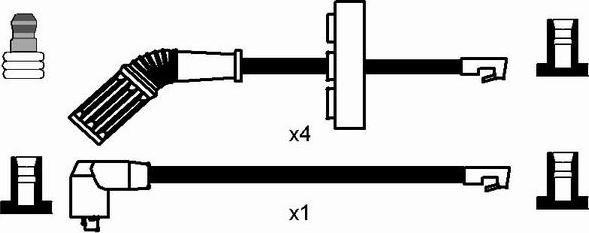 NGK 7201 - Augstsprieguma vadu komplekts www.autospares.lv