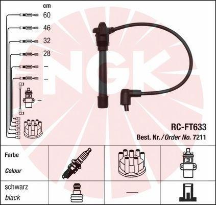 NGK 7211 - Augstsprieguma vadu komplekts www.autospares.lv