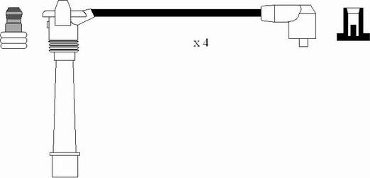 NGK 7211 - Augstsprieguma vadu komplekts www.autospares.lv