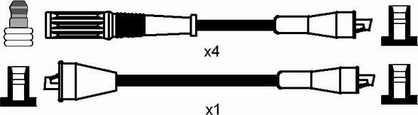 NGK 7286 - Augstsprieguma vadu komplekts www.autospares.lv