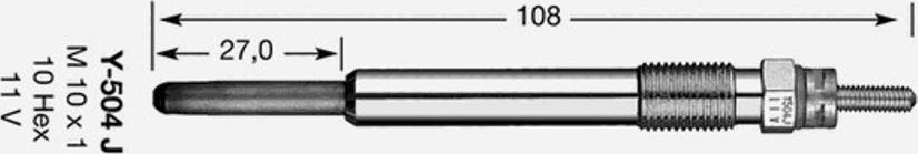 NGK Y-504J - Kvēlsvece www.autospares.lv