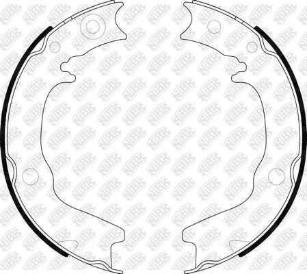 NiBK FN6704 - Brake Shoe Set, parking brake www.autospares.lv