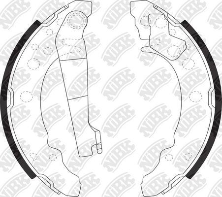 NiBK FN0505 - Brake Shoe Set www.autospares.lv