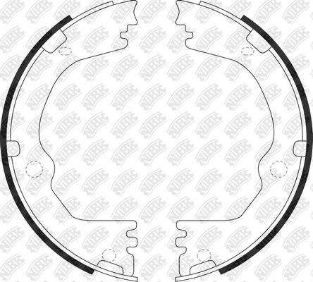 NiBK FN0691 - Brake Shoe Set, parking brake www.autospares.lv