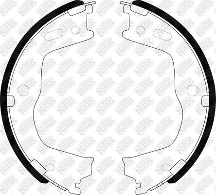 NiBK FN0666 - Brake Shoe Set, parking brake www.autospares.lv