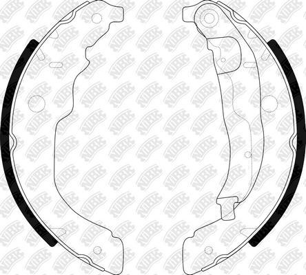 NiBK FN0684 - Brake Shoe Set www.autospares.lv