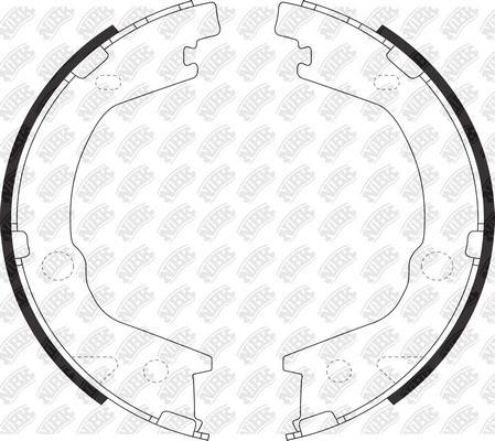 NiBK FN11004 - Brake Shoe Set, parking brake www.autospares.lv