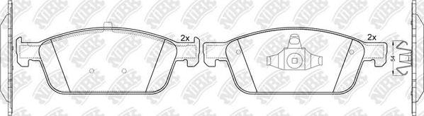 NiBK PN51011 - Тормозные колодки, дисковые, комплект www.autospares.lv