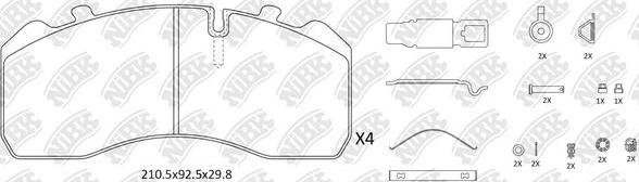 NiBK PN0909 - Brake Pad Set, disc brake www.autospares.lv