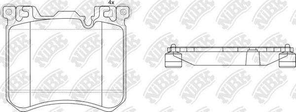 NiBK PN0495 - Bremžu uzliku kompl., Disku bremzes www.autospares.lv