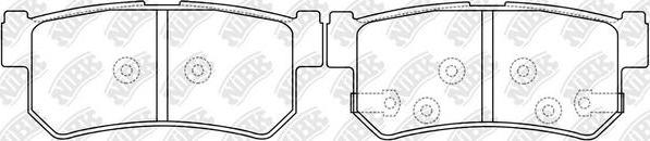 NiBK PN0440 - Тормозные колодки, дисковые, комплект www.autospares.lv