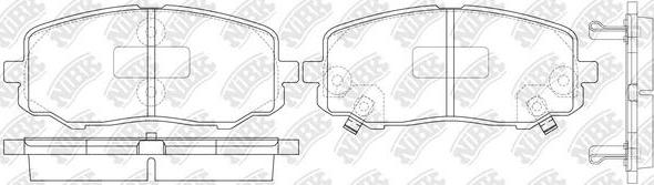 NiBK PN0448 - Тормозные колодки, дисковые, комплект www.autospares.lv